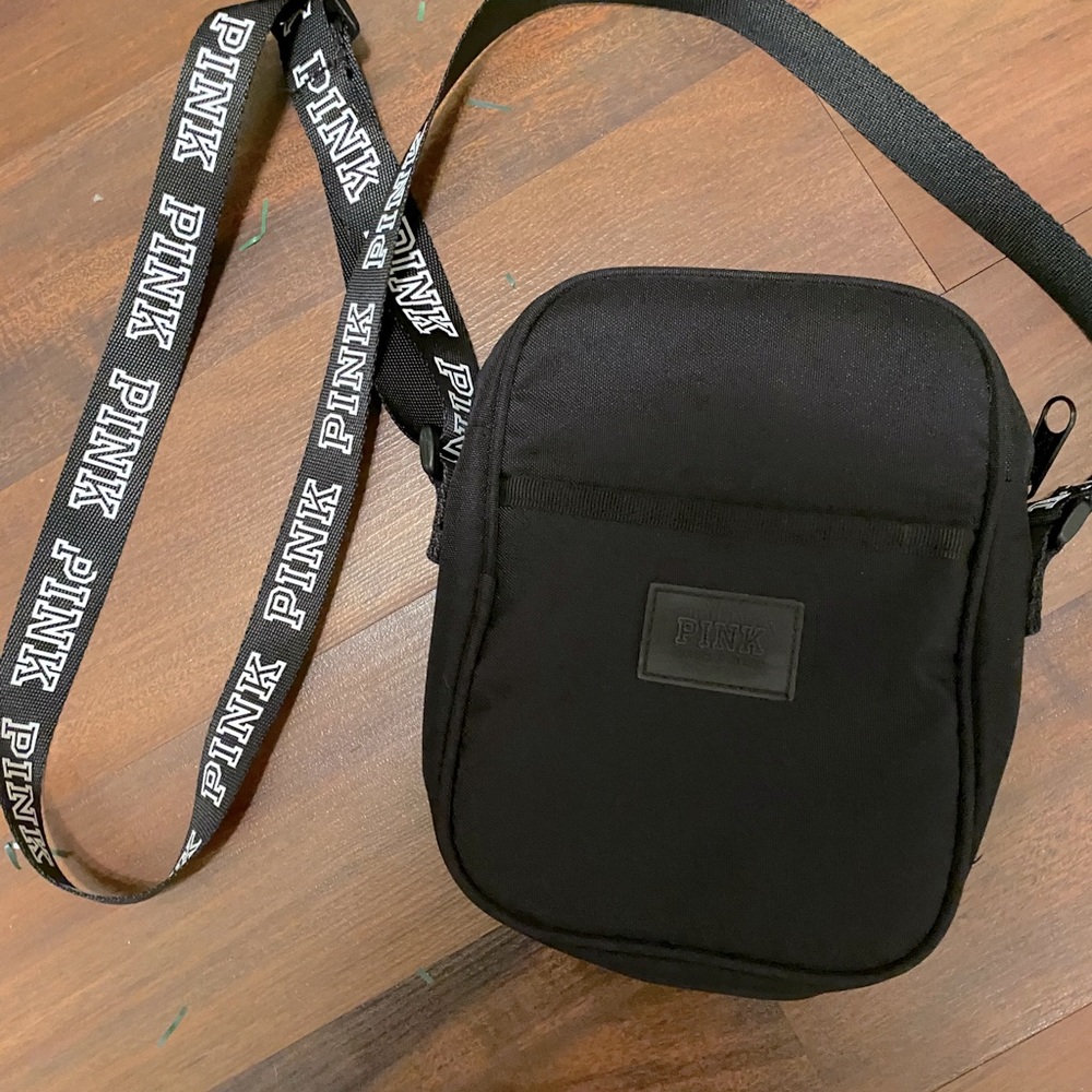 Pink black crossbody